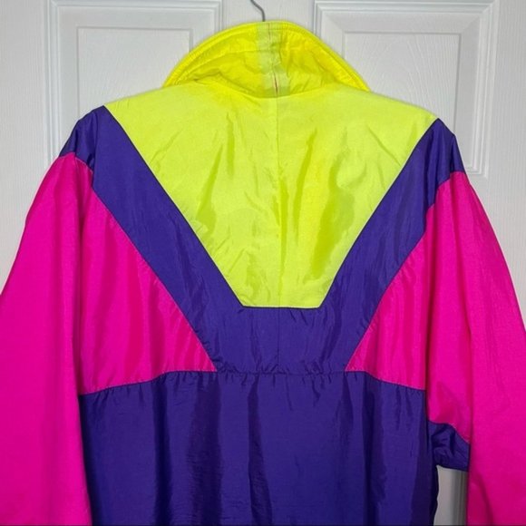 Vintage Jones 80s Neon Yellow Pink & Purple Jacket 10 - Picture 4 of 5